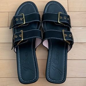 J. Crew Women’s Leather Double Buckle-Strap Sandals
